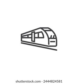 Icono de línea de tren de alta velocidad. signo de estilo lineal para concepto móvil y Diseño web. Icono de Vector de contorno de tren. Símbolo, ilustración del logotipo. Vector gráfico