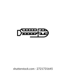 Tren de alta velocidad y la idea del logotipo de la pala.