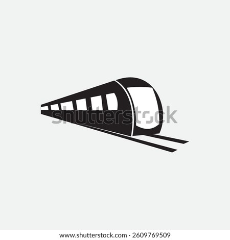 High speed train silhouette icon vector illustration.
