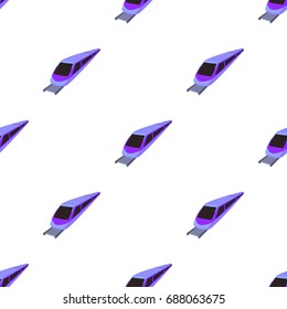 High speed train for transporting people over long distances. railway transport.Transport single icon in cartoon style vector symbol stock illustration.