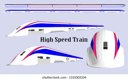 
High speed train vector