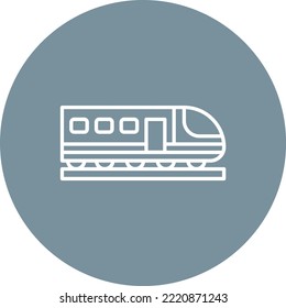 Hochgeschwindigkeitszug, Vektorsymbol. Kann für Druck-, Mobil- und Web-Anwendungen verwendet werden.