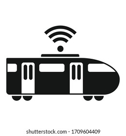 High speed train wifi icon. Simple illustration of high speed train wifi vector icon for web design isolated on white background