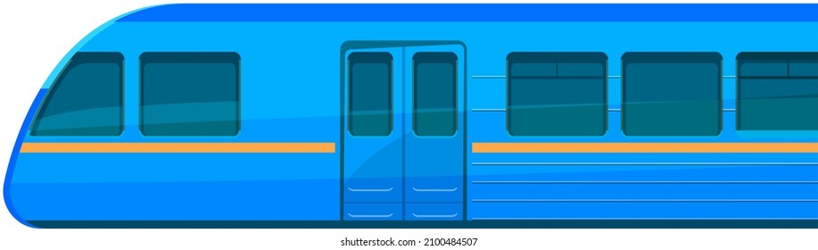 Transporte de alta velocidad que sale del túnel al metro. Transporte público, tren para transportar pasajeros del metro. Tren del metro con puertas automáticas. Tranvía moderno en el andén de la estación de metro