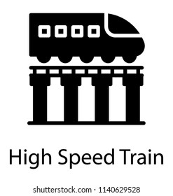 High speed transportation hyperloop train passing through a train track 