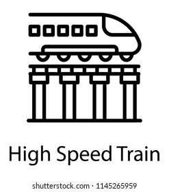 High speed transportation hyperloop train passing through a train track 