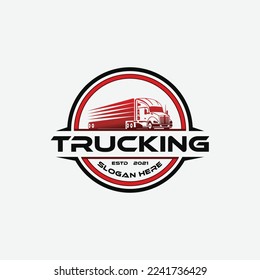 High speed truck logo vector. Perfect to use for automotive companies, transportation, shipping, cargo etc.