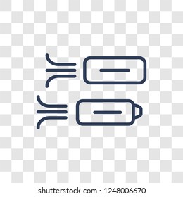 High speed tube icon. Trendy linear High speed tube logo concept on transparent background from Artificial Intellegence and Future Technology collection