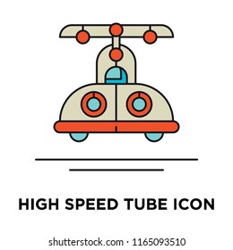 High speed tube icon vector isolated on white background, High speed tube transparent sign , technology symbols