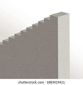 Concepto de ilustración 3d vectorial de alta escala del negocio del crecimiento profesional.