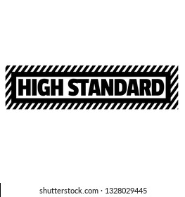 High standard stamp on white