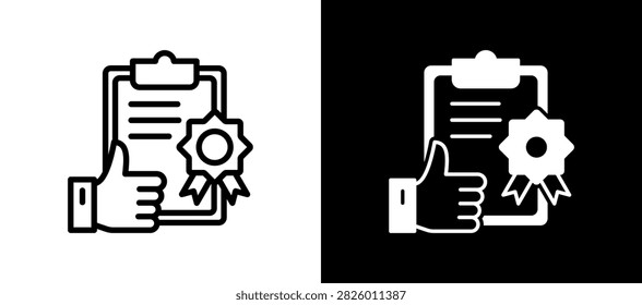 High Standards Icon blackwhite Vector Illustration