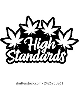 diseño gráfico vectorial negro de marihuana weed de alto estándar y archivo de corte