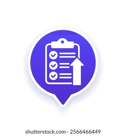 high standards vector icon with a clipboard