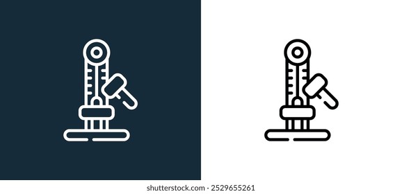 high striker icon isolated on white and black colors. high striker outline linear vector icon from amusement park collection for mobile apps, web and ui.