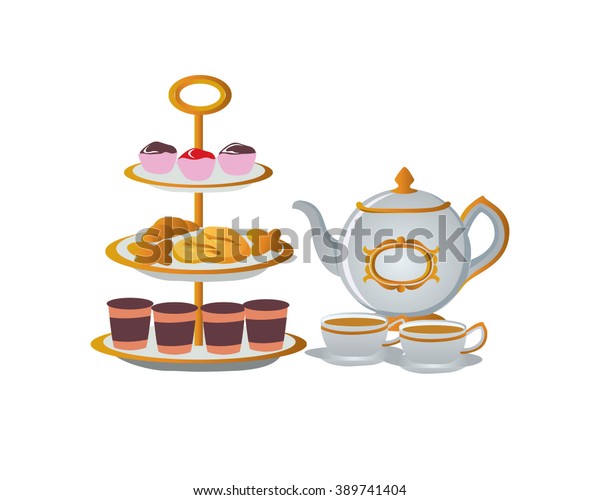 High Tea Party Stock Vector (Royalty Free) 389741404