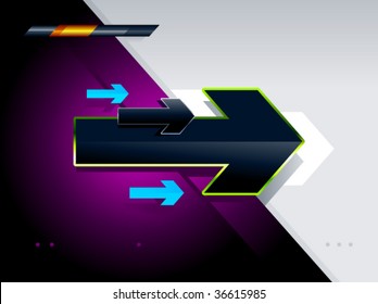 High tech arrows. Abstract vector illustration.