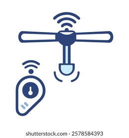 High tech ceiling fan with smart features