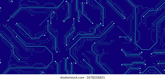 Hightech-Schaltungshintergrund mit digitalem Netzgitter