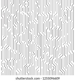 High tech circuit board background. Detailed circuit board pattern. Vector illustration for your graphic design.