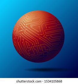 High tech circuit board sphere