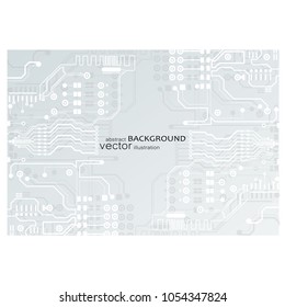High tech circuit board texture. Vector electronic motherboard illustration. Abstract background.