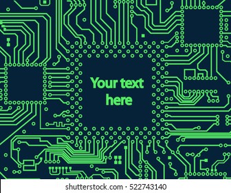 High tech circuit board vector background