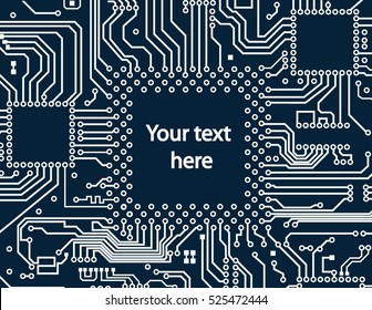 High tech circuit board vector background