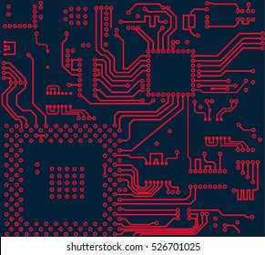 High tech circuit board vector background