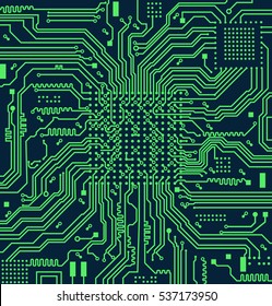 High tech circuit board vector background  