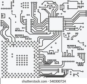 High Tech Circuit Board Vector Background Stock Vector (Royalty Free ...