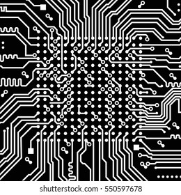 High tech circuit board vector background