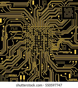 High tech circuit board vector background