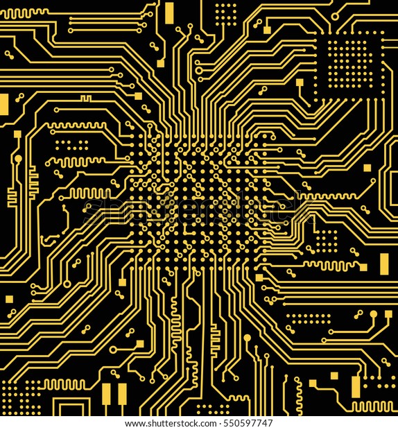 High Tech Circuit Board Vector Background Stock Vector (Royalty Free ...