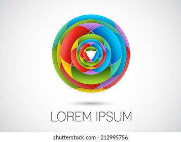 high tech colorful abstract icon