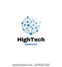 High tech company artificial intelligence logo design 