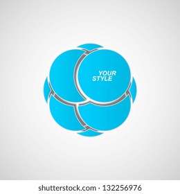 High Tech design for science, abstract style symbol, vector illustration eps10