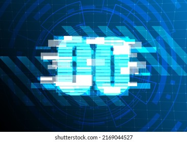 high tech digital number code pattern abstract background