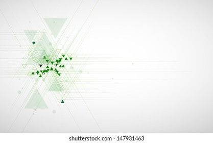 high tech eco green infinity computer technology concept background