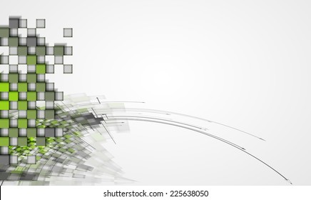 high tech eco green infinity computer technology concept background
