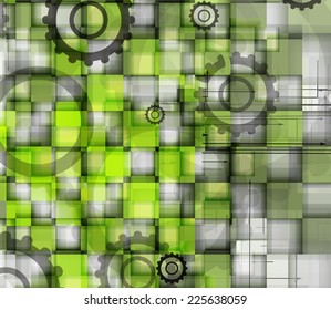 high tech eco green infinity computer technology concept background
