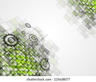high tech eco green infinity computer technology concept background