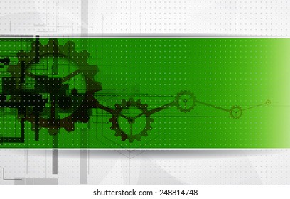 high tech eco green infinity computer technology concept background