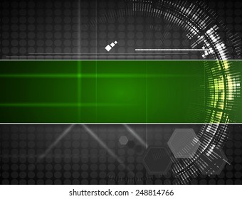 high tech eco green infinity computer technology concept background