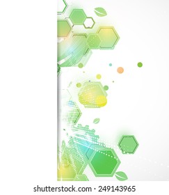 high tech eco green infinity computer technology concept background
