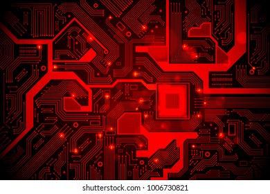 High tech electronic circuit board vector background.