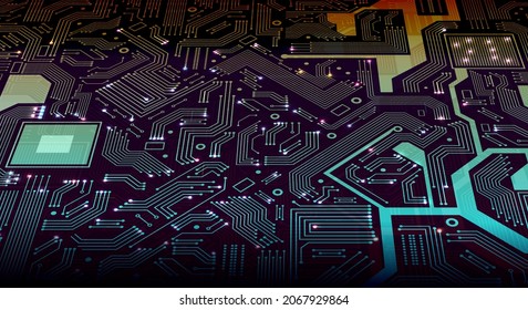Fondo vectorial de placa de circuito electrónico de alta tecnología.