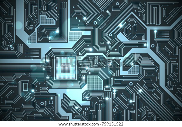 High Tech Electronic Circuit Board Vector Stock Vector (Royalty Free ...