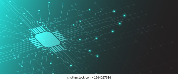 High tech future abstract network science connection technology line and dot background