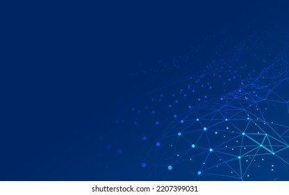 Fondo de alta tecnología futurista, tecnológicamente abstracta de malla de partículas